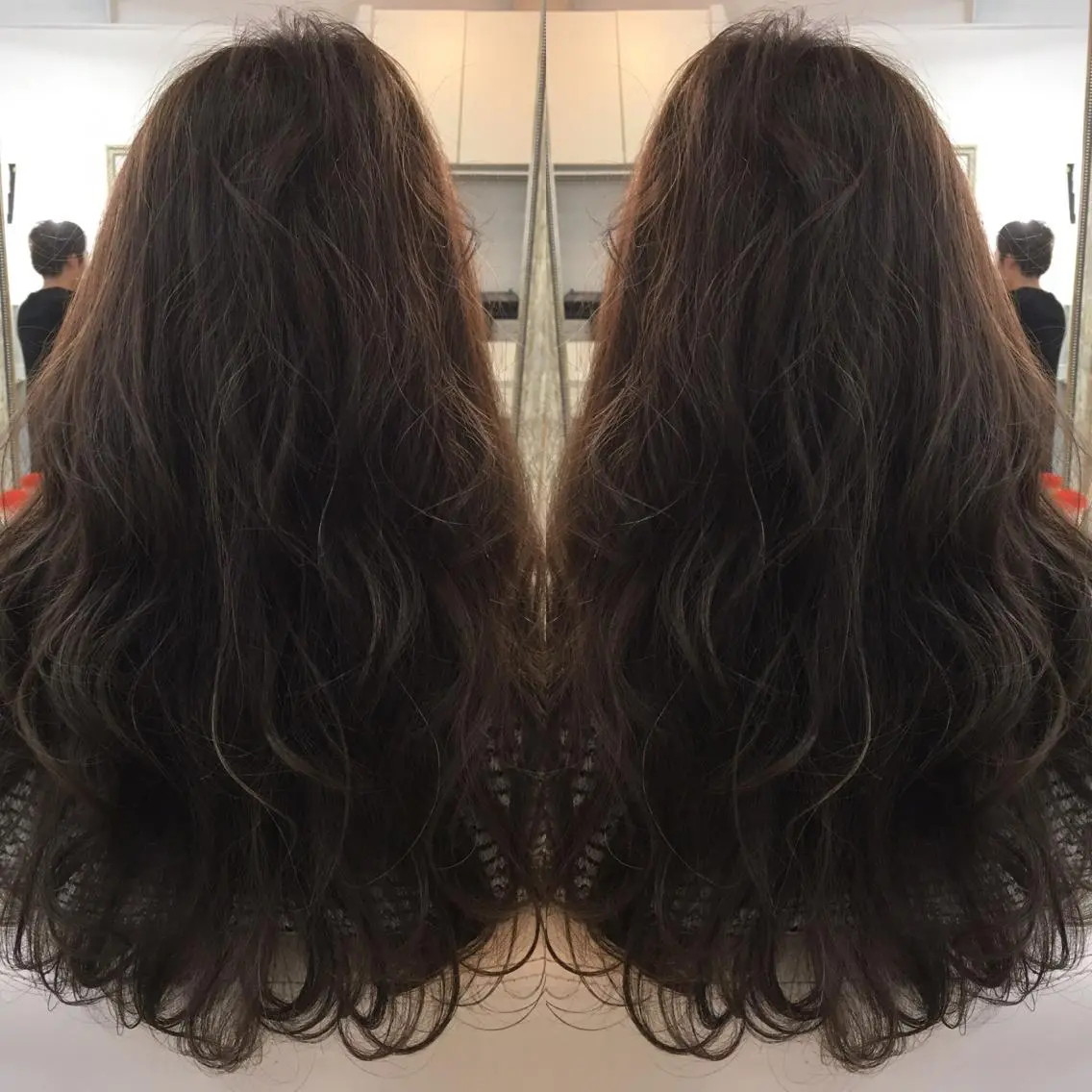 セミロング ロング カラー 髪質改善 中川 翔のヘアスタイル