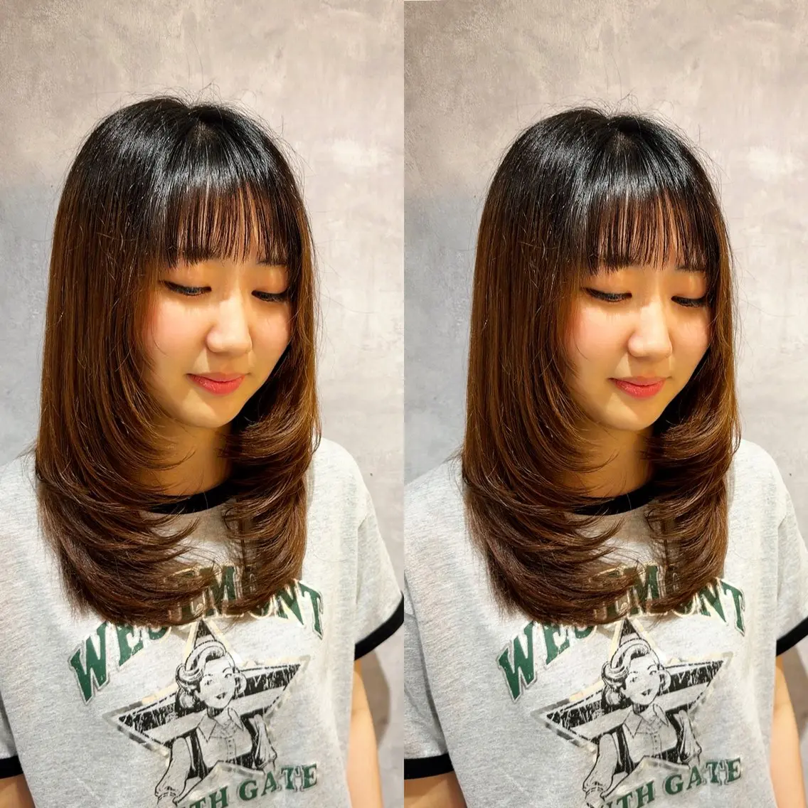 セミロング カラー ハッシュカット ハイレイヤー レイヤーカット 🆕TRUTH千葉店 店長Yuのヘアスタイル