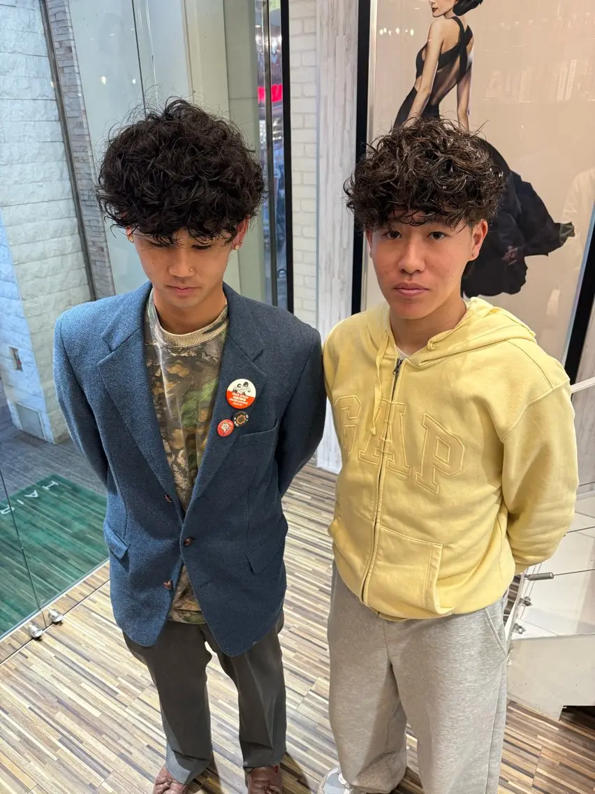 パーマ メンズ EARTH 山﨑龍馬のヘアスタイル