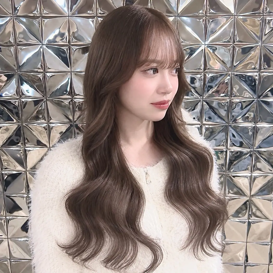 ロング カラー ベージュカラー ブラウンカラー ヘーゼル エクステ 韓国風ヘア ヘアカラー エクステ ラブスタシー博多店/ Mariaのヘアスタイル