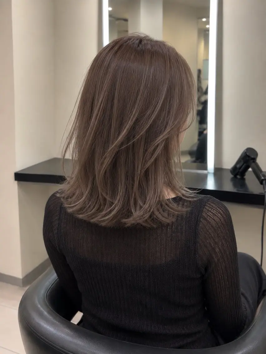 ミディアム カラー ブラウンカラー トリートメント 🌈ウルトワ水素 髪質改善naru🌈のヘアスタイル