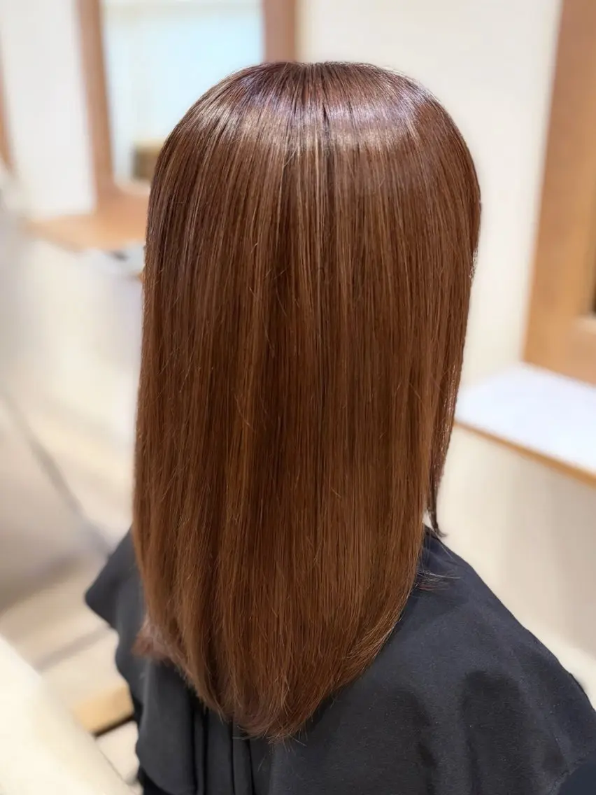 ミディアム ハイライト トリートメント ヘアカラー トリートメント reo /DONNA高槻店のヘアスタイル