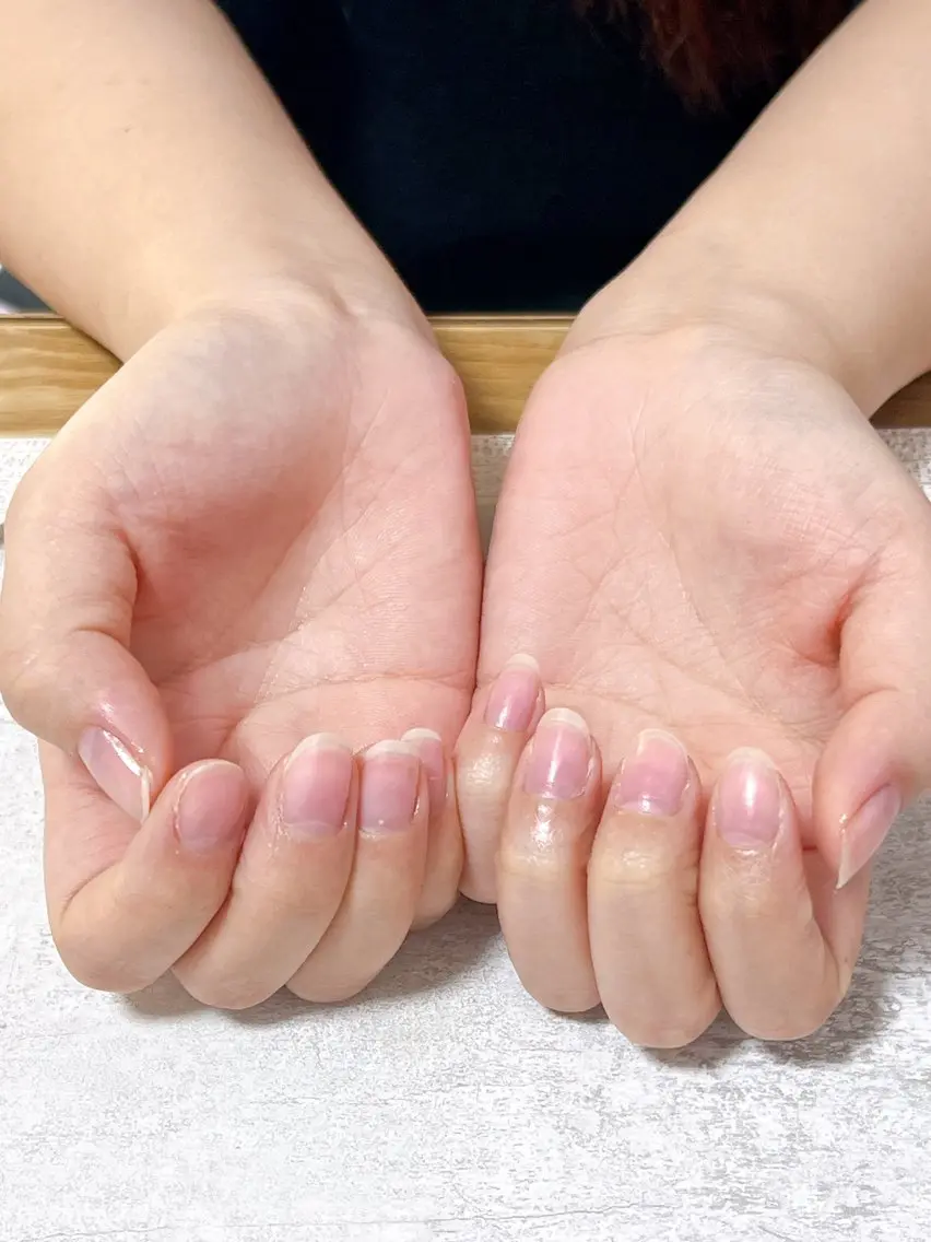 ネイル オーロラネイル フットネイル フレンチネイル ジェルネイル ハート mogunail &blowのネイルデザイン