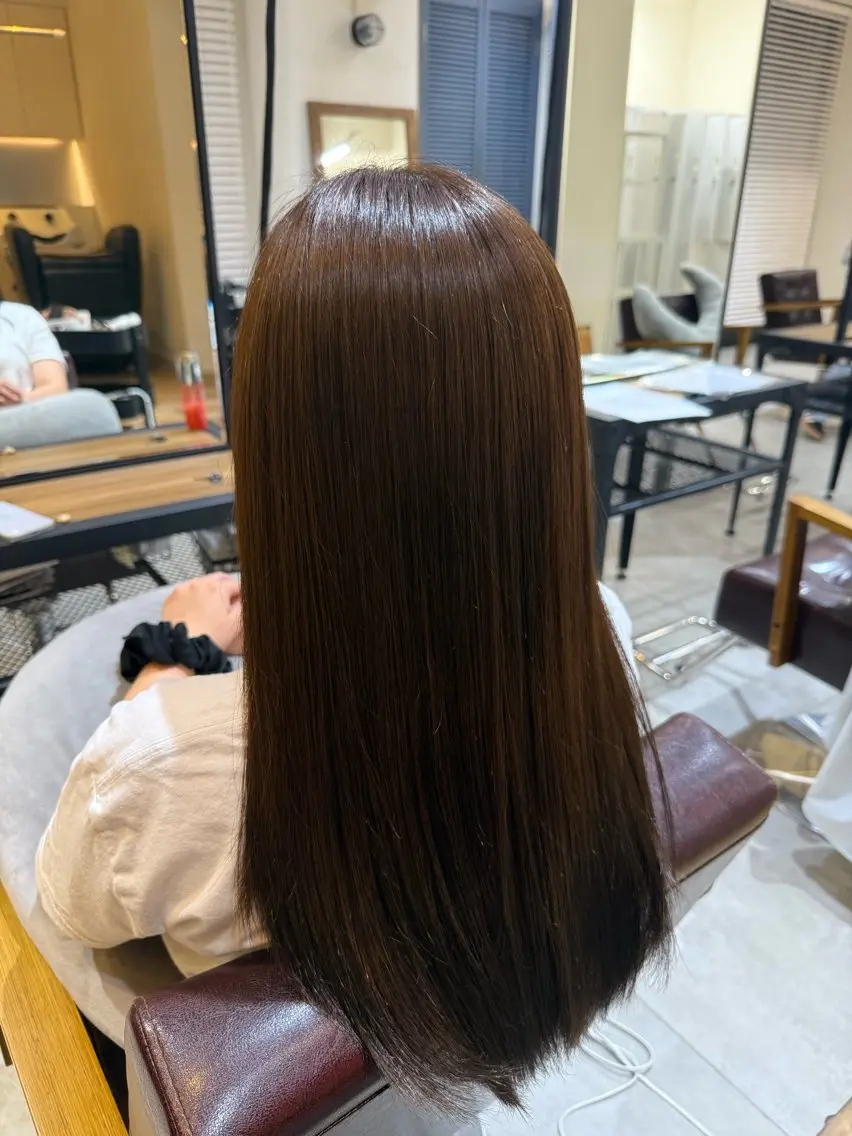 ロング カラー ベージュカラー 🌻似合わせレイヤー ／骨格補正カット🍀のヘアスタイル