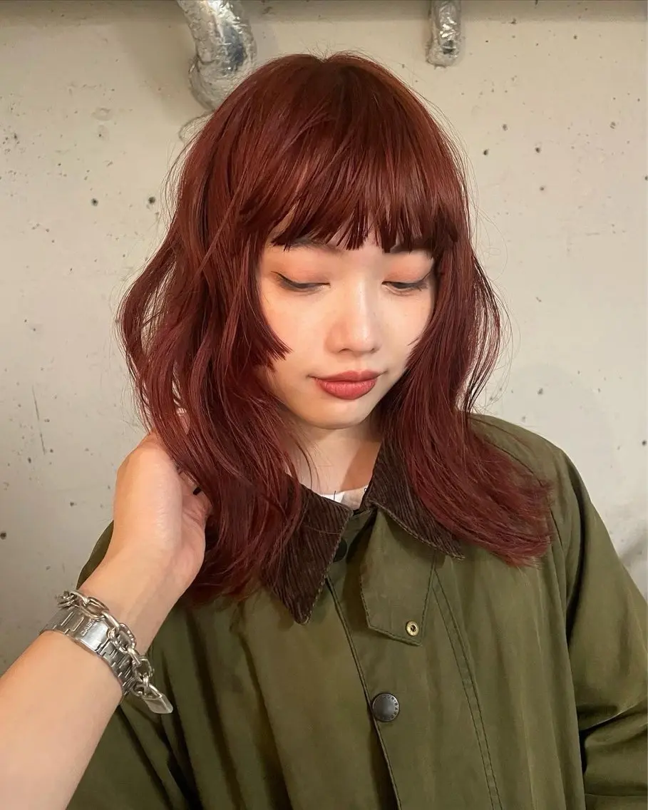 カラー めんどり まこのヘアスタイル