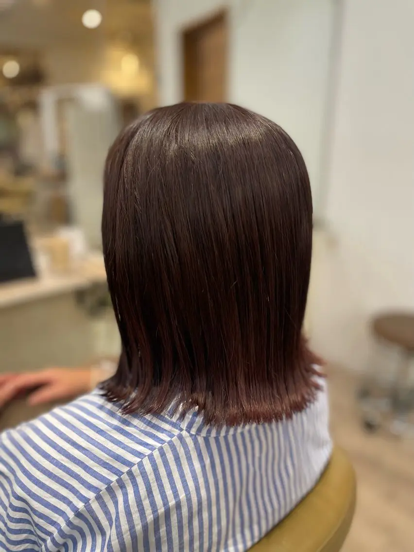 ミディアム ヘアカラー トリートメント 茅野 あゆ美のヘアスタイル