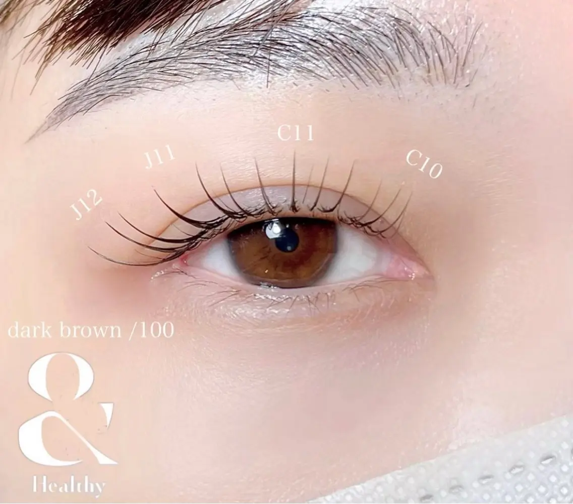 🉐価額【&Healthyアンドヘルシー】LEDエクステ➕パーマフラットラッシュ100本◎17時以降/土日㊗️+550円の写真