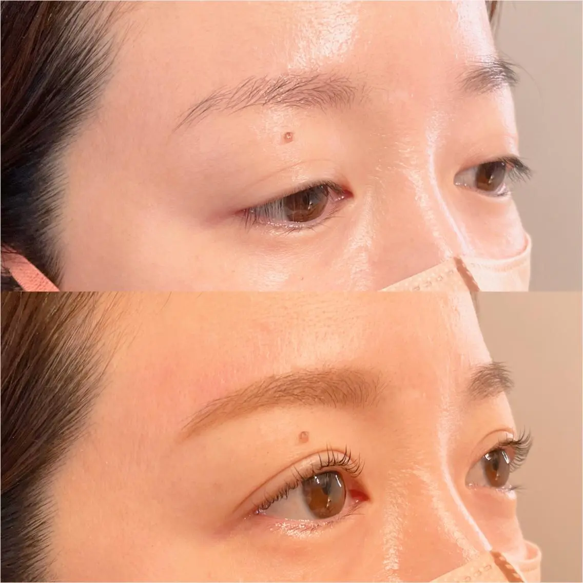 マツエク・マツパ アイブロウ 眉毛ワックス脱毛 一重×まつ毛パーマ 結婚式・ブライダル マツパ 森崎 麗のマツエク・マツパデザイン