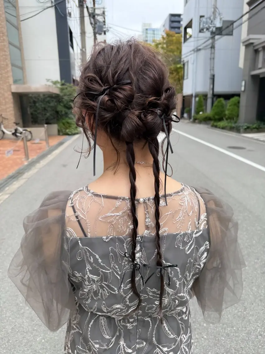ヘアアレンジ 谷町/Le'a /竹原しおなのヘアスタイル