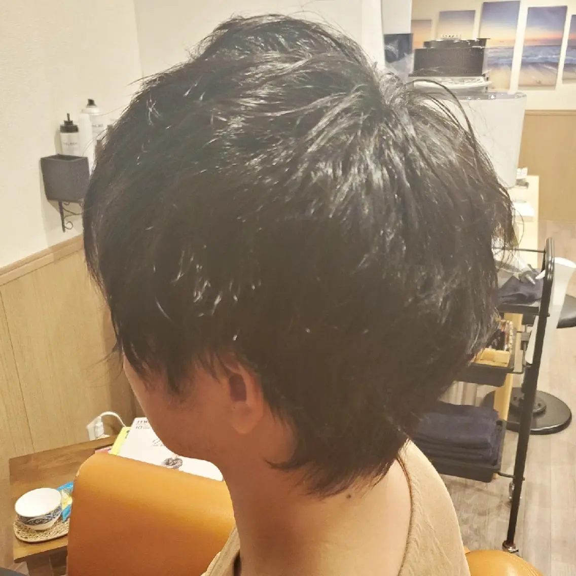 ショート メンズ メンズパーマ 外国人風カラー カット パーマ spa hair ark 富井直美のヘアスタイル