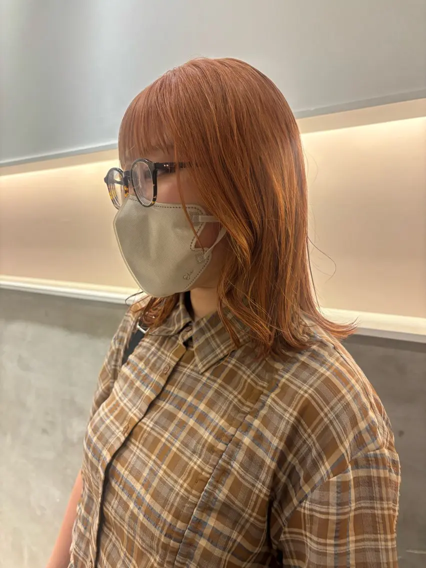 ミディアム カラー カット ヘアカラー トリートメント ブリーチなしカラー/ パーマ/おとは🌱のヘアスタイル