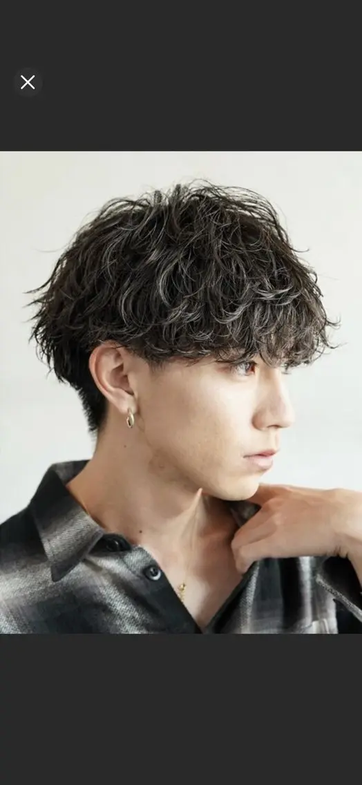 ショート パーマ メンズ メンズパーマ ニュアンスパーマ カット パーマ fifth /波巻き /シャドウ/Kotaのヘアスタイル