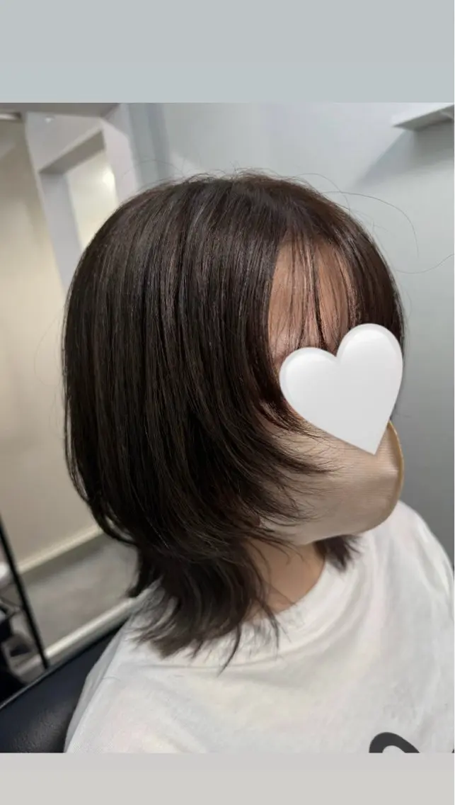 ミディアム カラー カット ヘアカラー トリートメント 高橋 葵のヘアスタイル