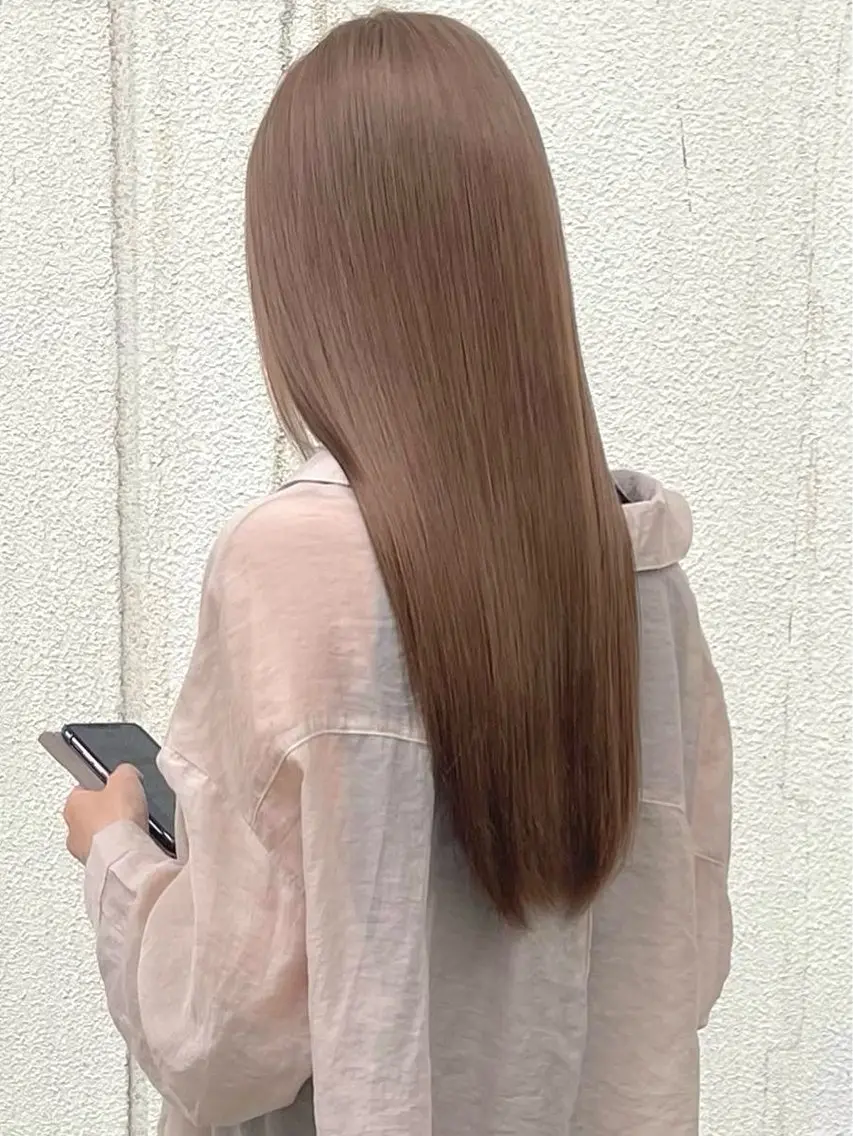 ロング カラー ブリーチ ケアブリーチ ヘアカラー トリートメント 田室 和幸のヘアスタイル
