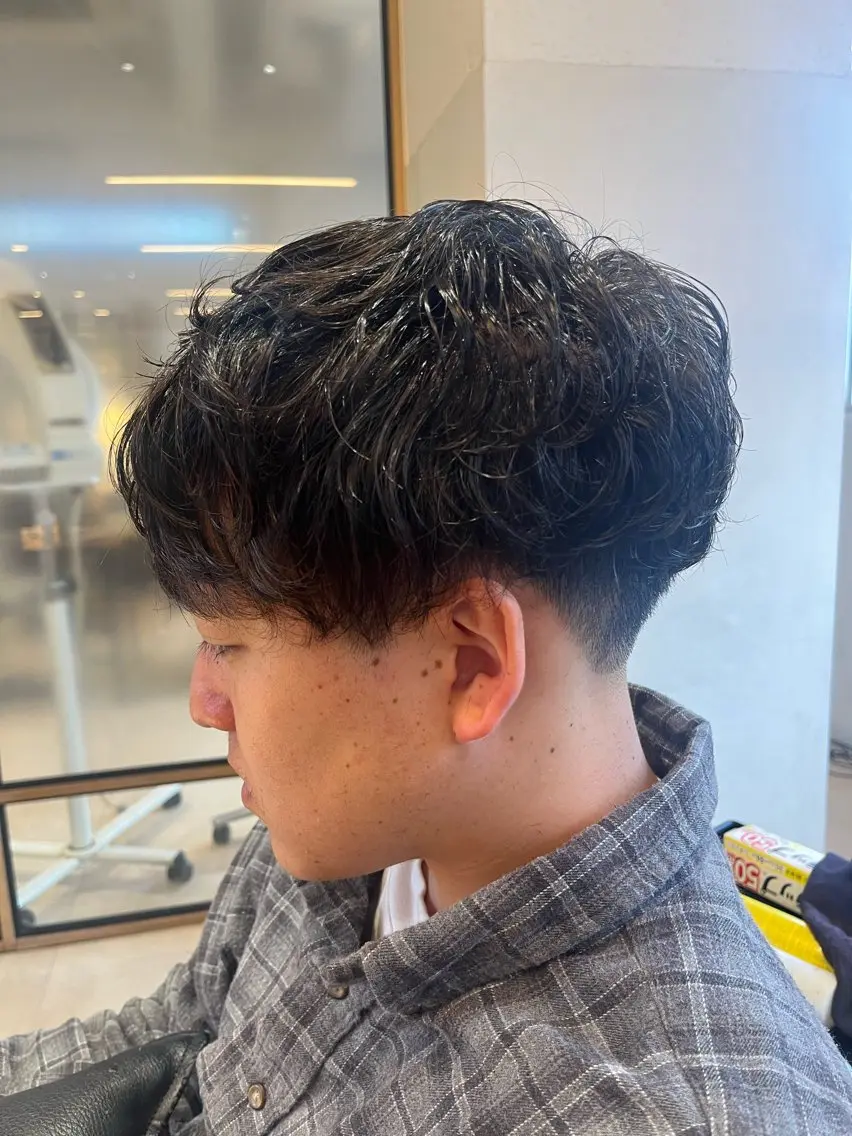 パーマ メンズ マッシュ メンズパーマ ニュアンスパーマ 🟦メンズ特化🟦 たかしま　あさひのヘアスタイル