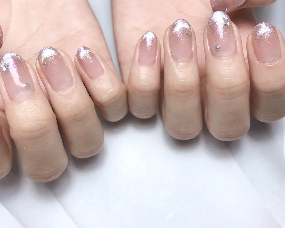 ネイル チークネイル マグネットネイル ハンドネイル saki_ nail heronのネイルデザイン