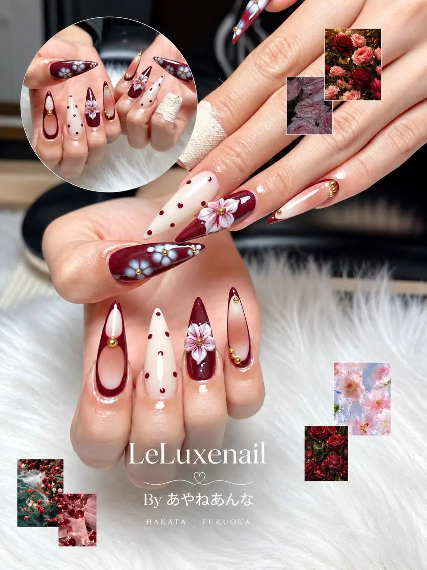 ネイル フラワーネイル シンプルネイル LE LUXE NAILSのネイルデザイン