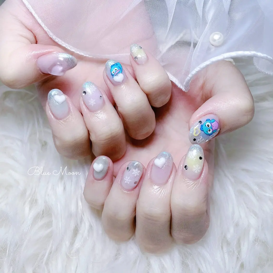 ネイル ハート ハンドネイル フットネイル ハンドケア nail salon Blue Moonのネイルデザイン