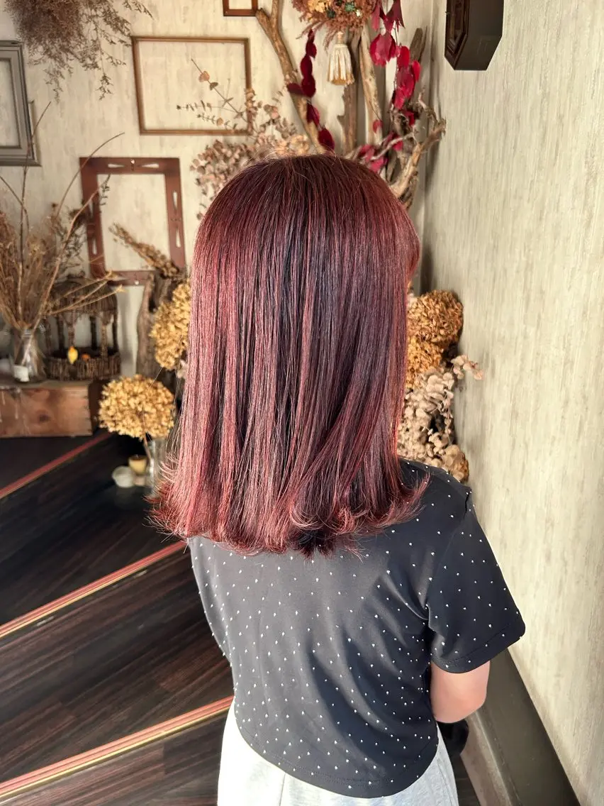 セミロング ヘアカラー トリートメント minami 🐣のヘアスタイル