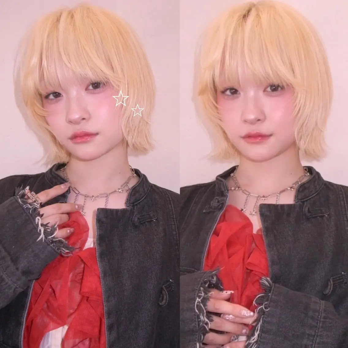 ショート カラー ブロンド カット ヘアカラー トリートメント ブリーチ/韓国 ひなたのヘアスタイル