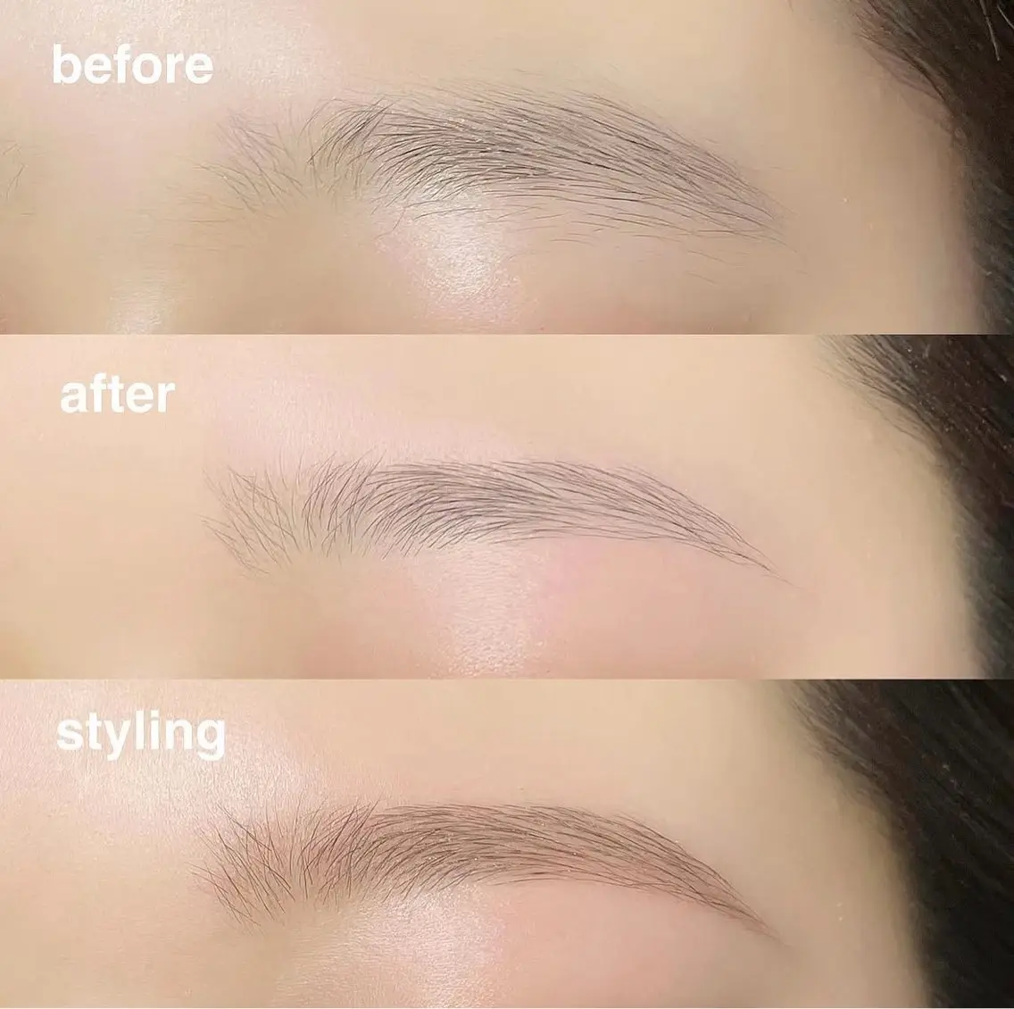 アイブロウスタイリング💖【wax脱毛+間引き+メイク】の写真