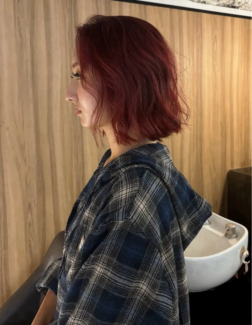 ショート カラー ブリーチ ブリーチなしカラー レイヤーカット 林　蓮/レイヤー/ 透明感カラーのヘアスタイル