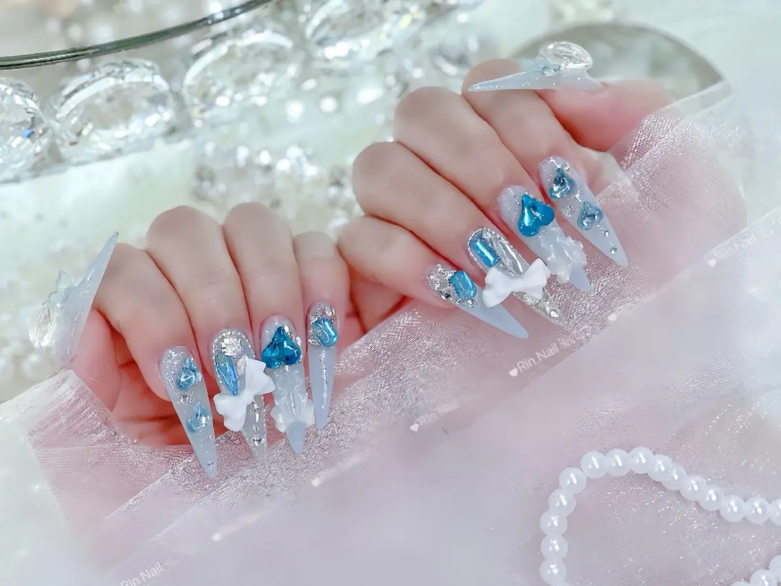 ネイル クリアネイル ドット フットネイル ジェルネイル グリーン ハンドネイル Rin Nail 新大久保店のネイルデザイン