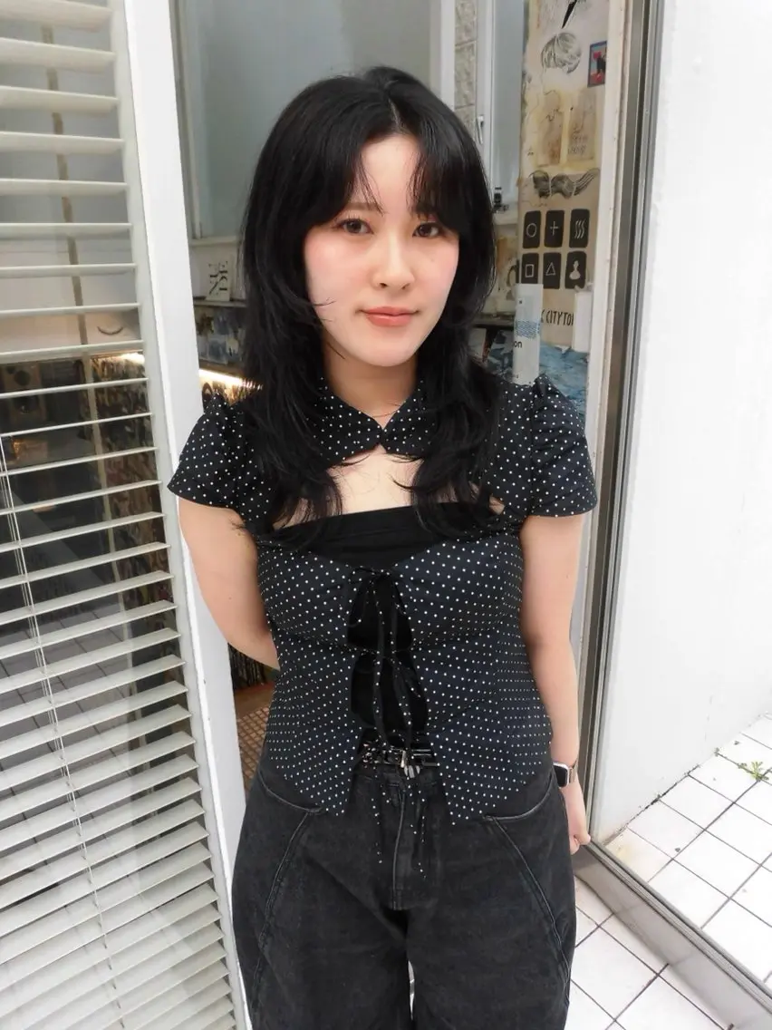 ロング カラー レイヤーカット カット ヘアカラー 工藤 姫和のヘアスタイル