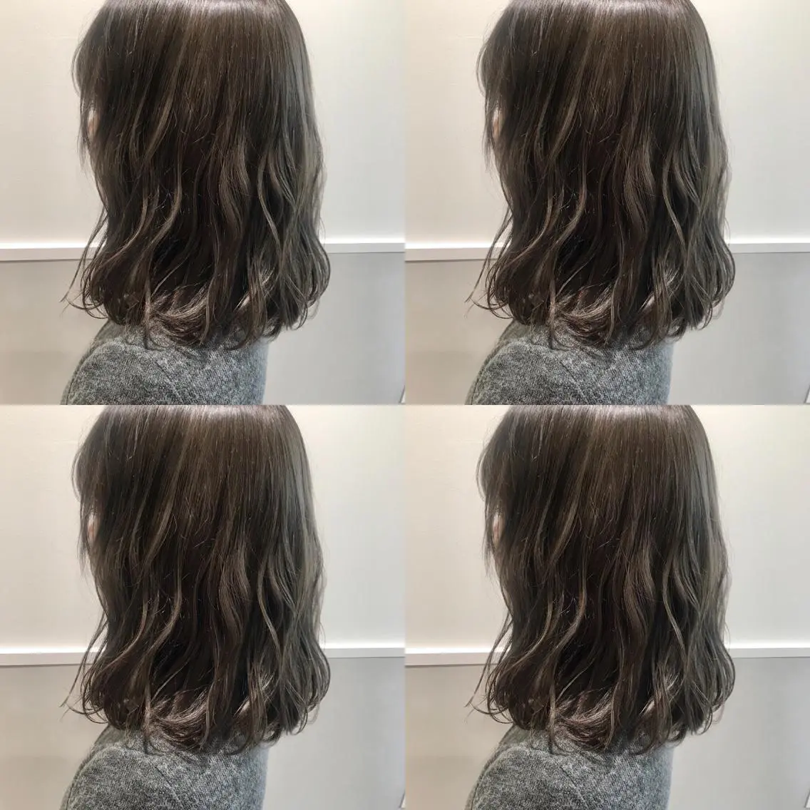 ミディアム カラー カット ヘアカラー トリートメント 小栗 麻衣のヘアスタイル
