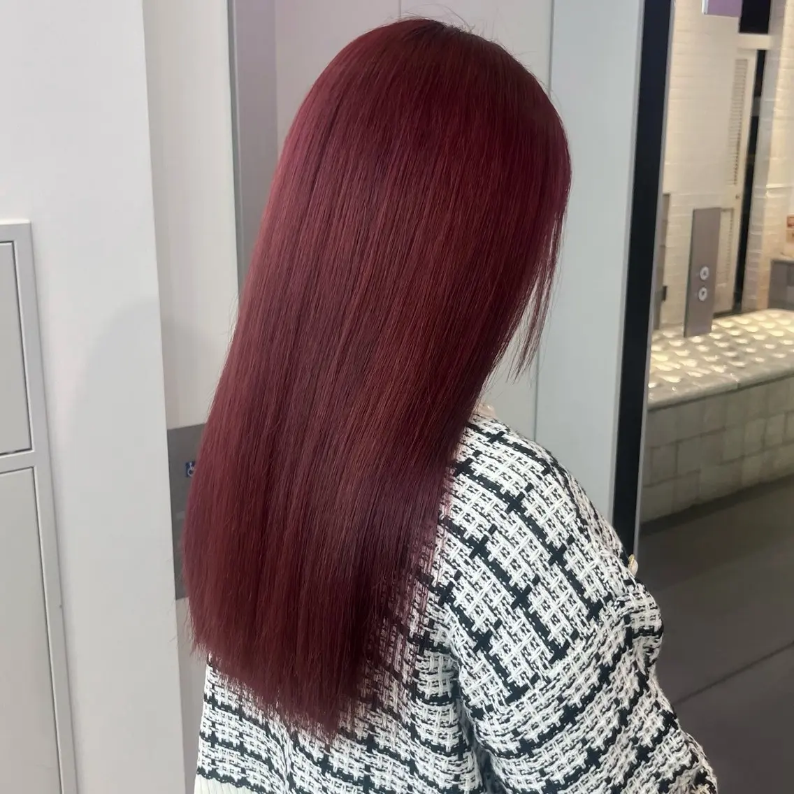 ロング カラー レッドカラー 🍒暖色✖️レイヤー ／Haruna🍒のヘアスタイル