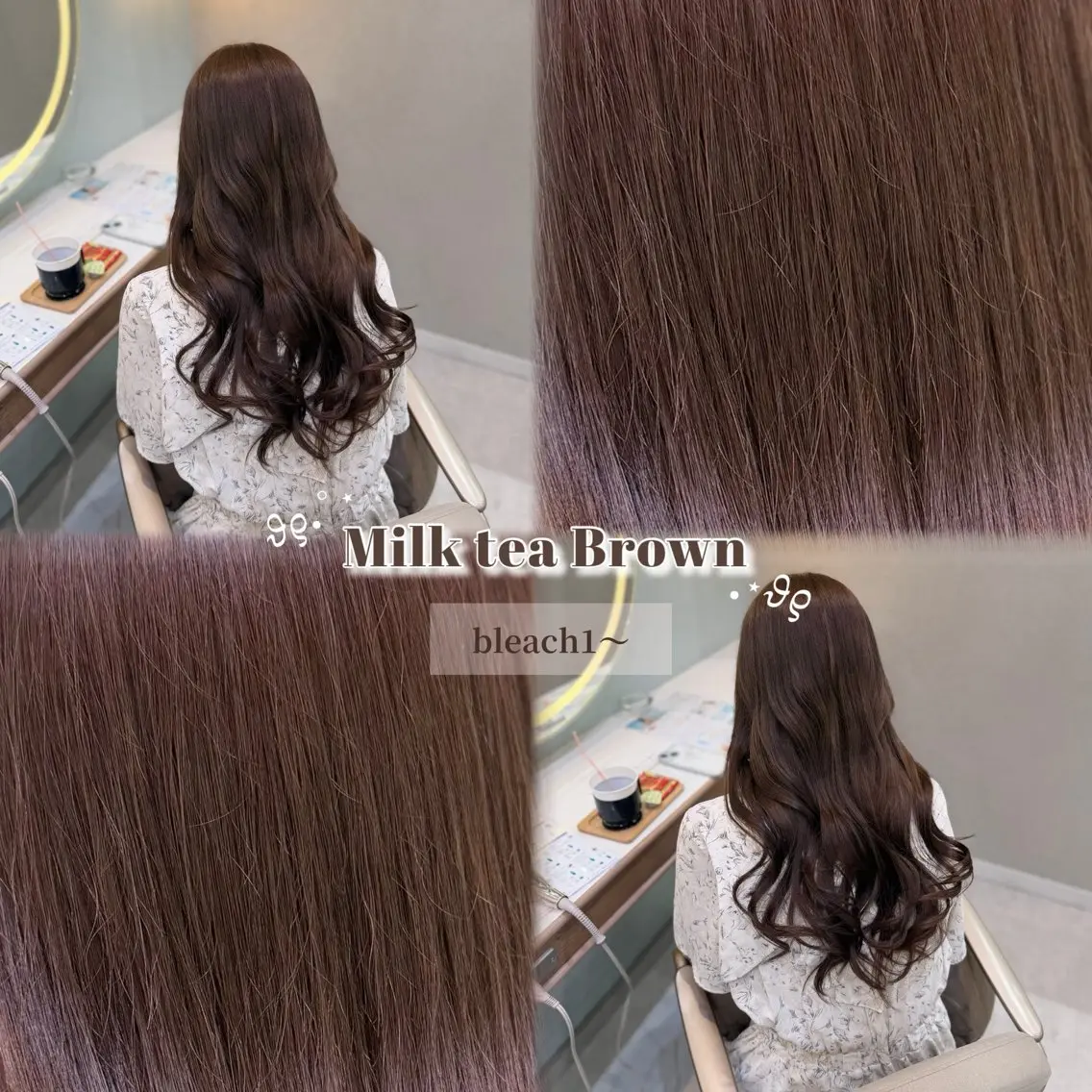 ロング カラー ブラウンカラー ヘアカラー トリートメント 暖色⌇縮毛矯正⌇ 𝐀𝐤𝐚𝐫𝐢のヘアスタイル