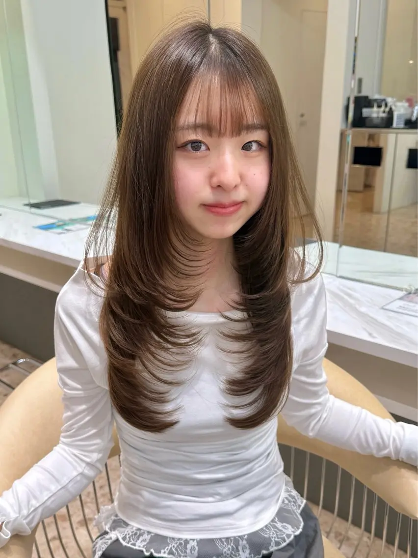 ロング カラー 🌿レイヤー/ブリー チ/🌿‬JINのヘアスタイル