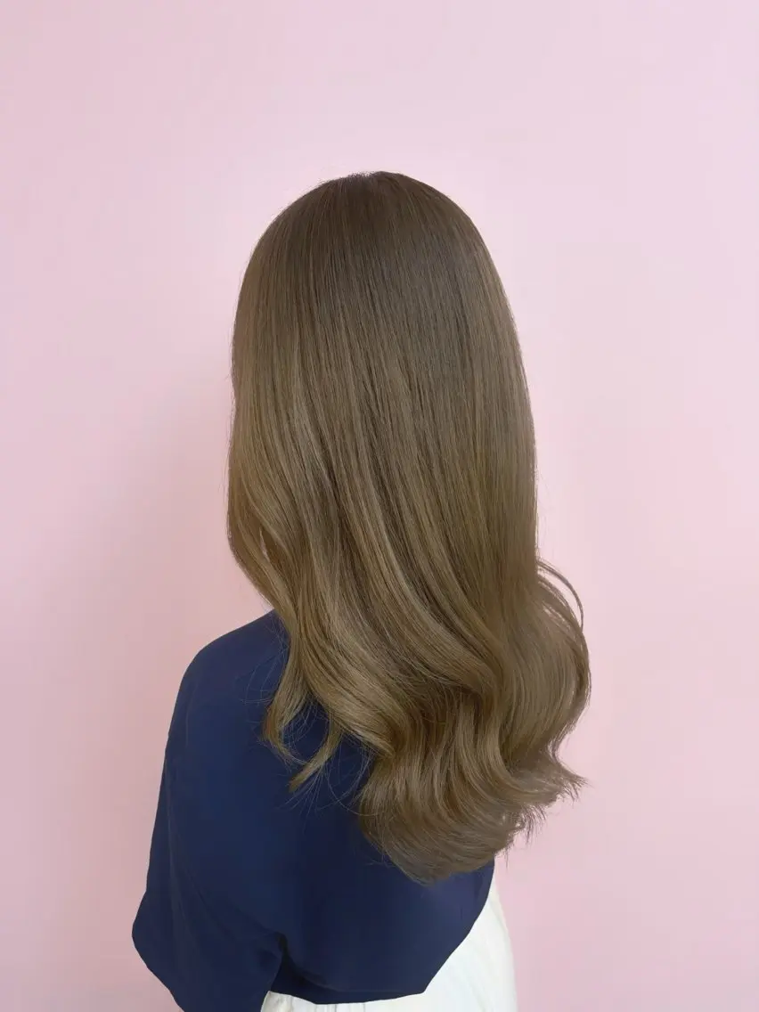 ロング カラー ベージュカラー ブリーチ HASHI AYAKAのヘアスタイル