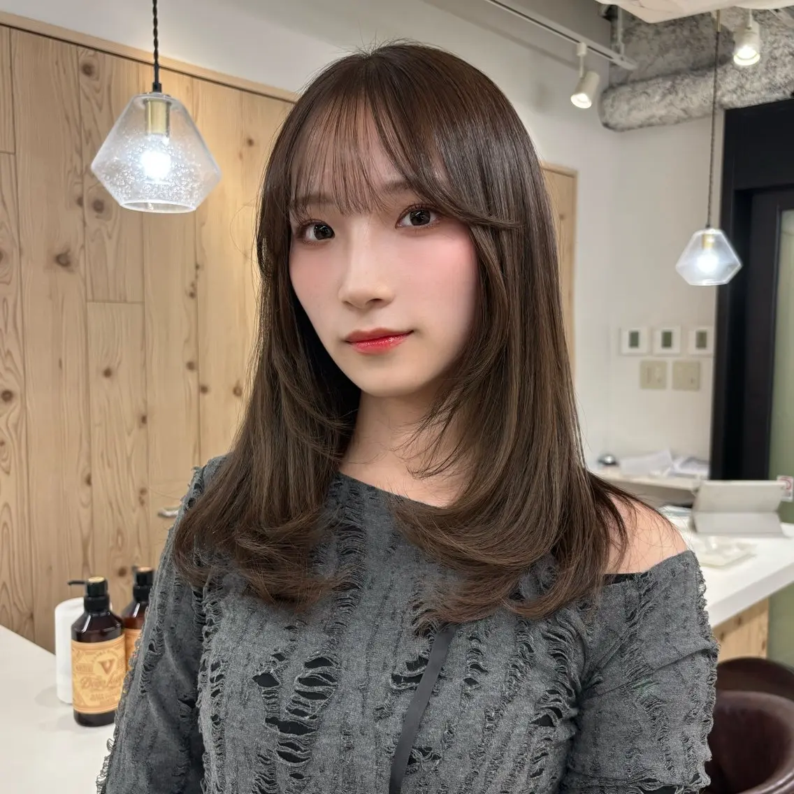 ロング カラー ヘアカラー トリートメント 艶髪／韓国ヘア🎀 Kanon︎︎⁺.のヘアスタイル