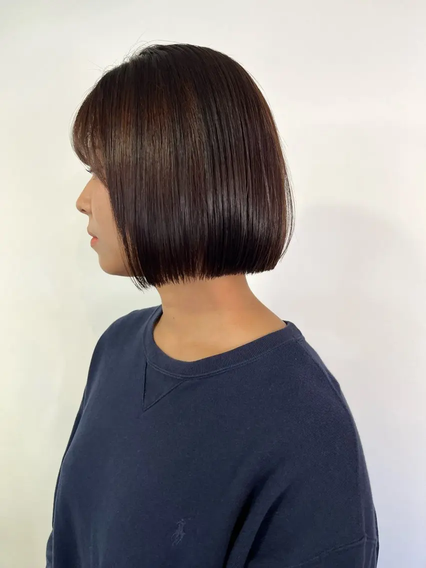 ショート カット 縮毛矯正 ボブ×縮毛矯正 ryotaのヘアスタイル