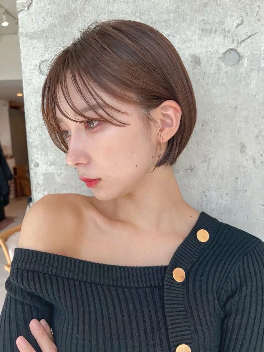 ショート カット ヘアカラー トリートメント 恵比寿韓国レイヤー× 艶透明感カラー大場のヘアスタイル