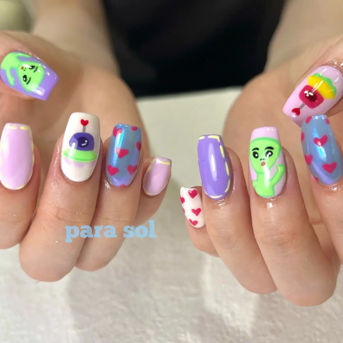 ネイル アートネイル ジェルネイル パラジェル ハンドネイル フットネイル Para Sol nail Maoのネイルデザイン