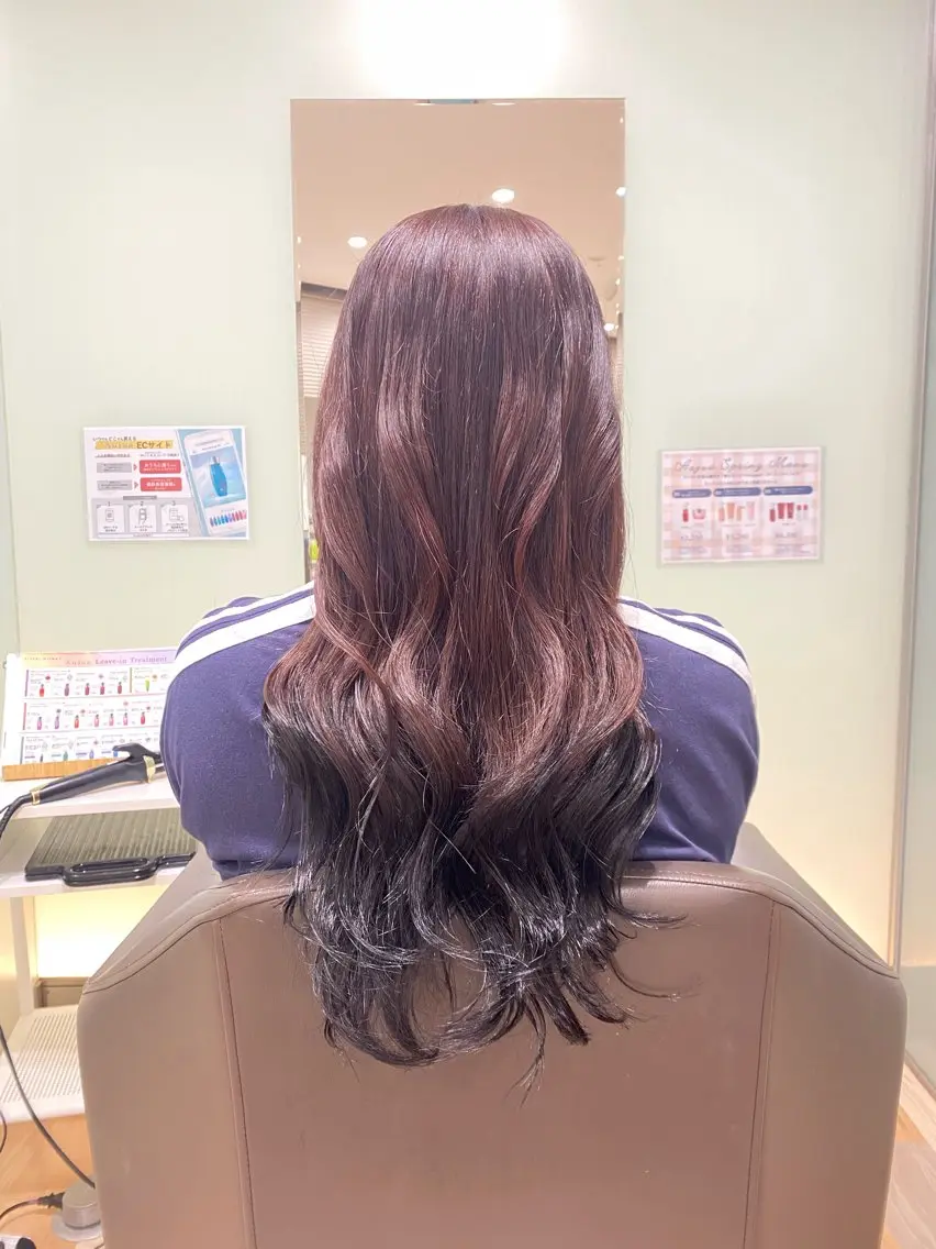 ロング カラー バレイヤージュ レイヤーカット カラー/カットモデル 東 ゆきののヘアスタイル