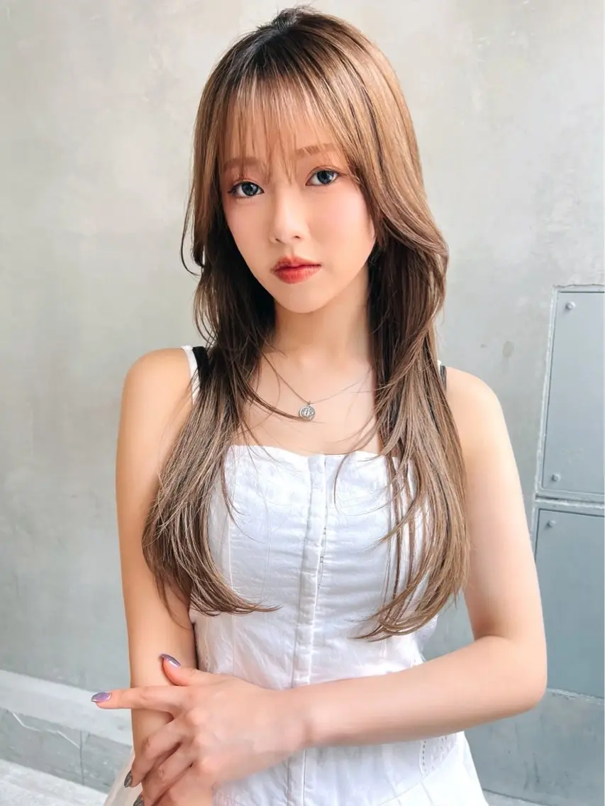 ロング カラー 艶髪／韓国ヘア🎀 Kanon︎︎⁺.のヘアスタイル