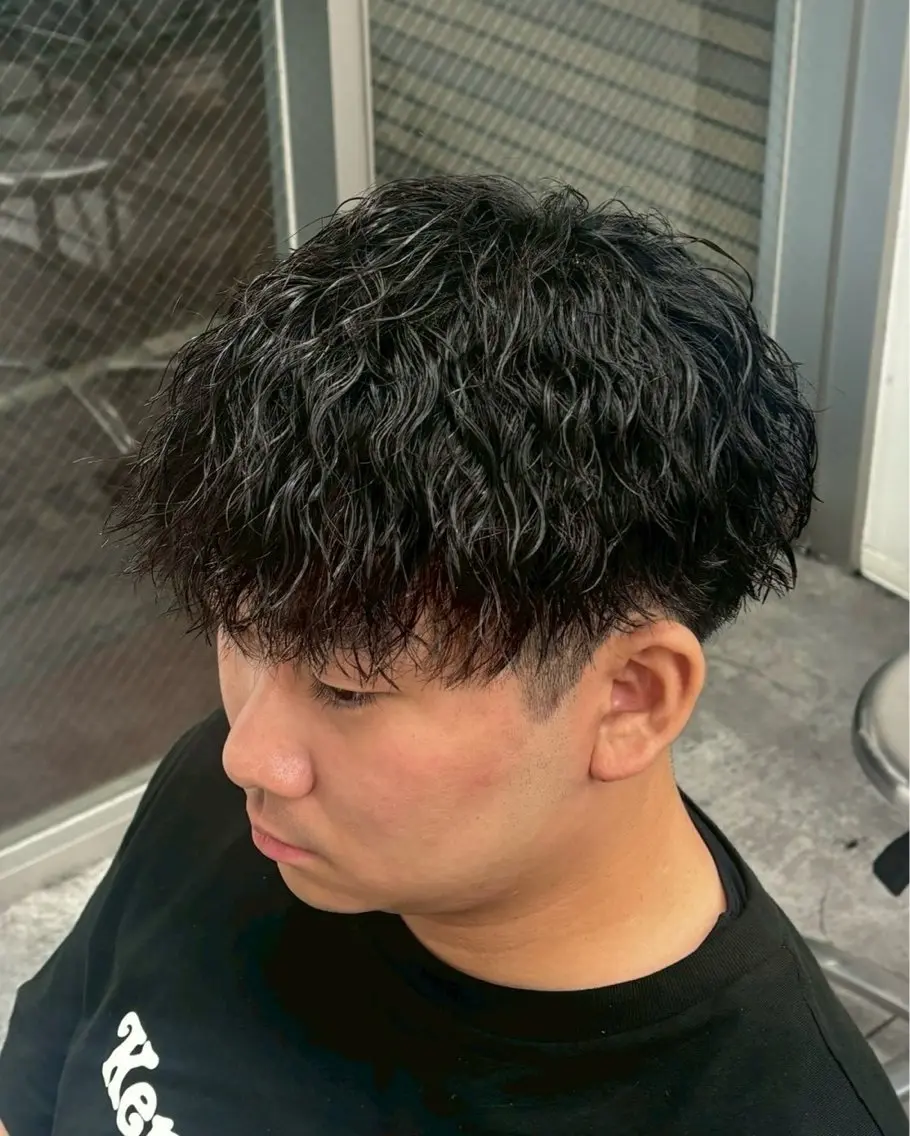 パーマ メンズ カット パーマ メンズ特化美容師 🌙RINAのヘアスタイル