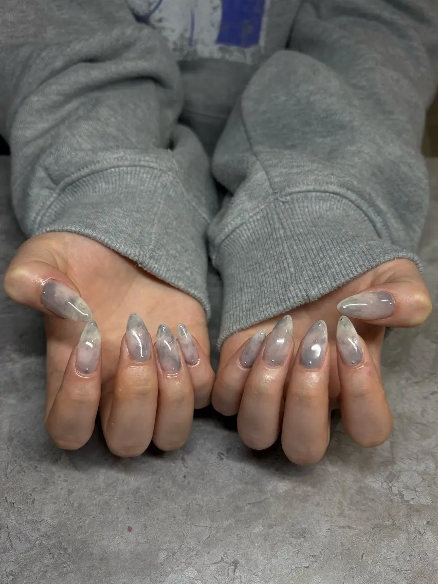 ネイル 大理石ネイル(マーブル) ハンドネイル IROHA NAIL Rinonのネイルデザイン