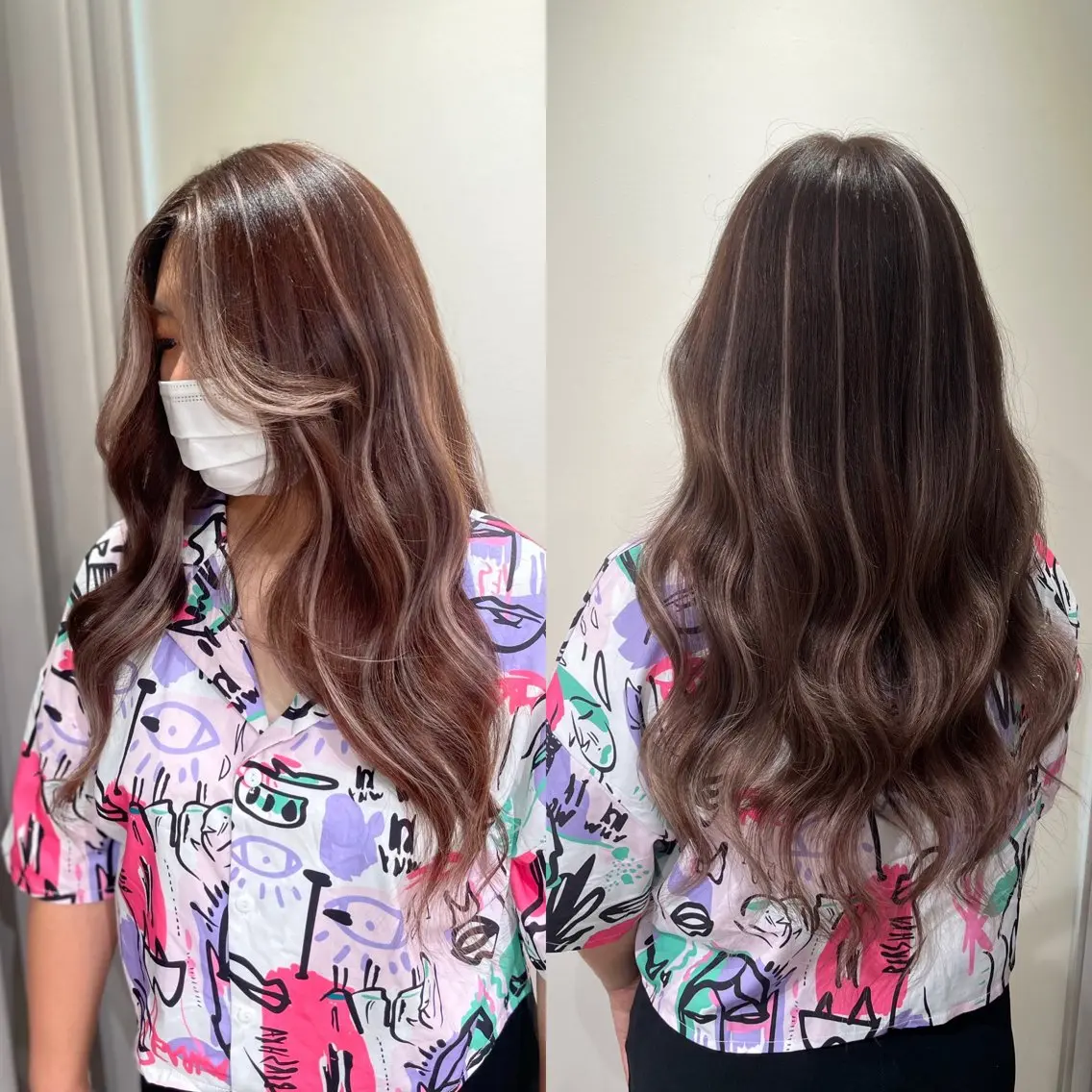 ロング カラー シールエクステ ハイライトカラー エクステ ハイライト ロング ヘアカラー エクステ 🦋美髪/エクステ 🦋アベイクミのヘアスタイル