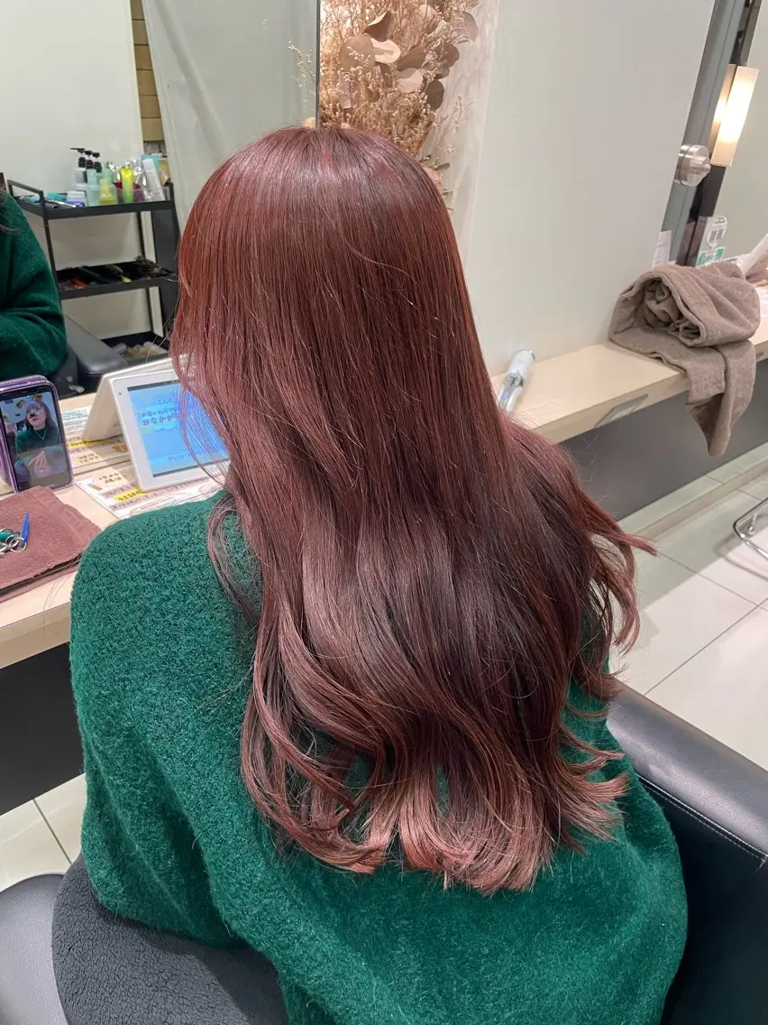 ロング カラー カット ヘアカラー クロスパーマ/うる艶 カラー/Kurumiのヘアスタイル