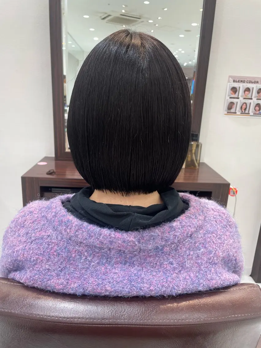 ショート カラー 切りっぱなしボブ 透明感カラー ボブ 【千葉駅南口歩1分】 MAKAのヘアスタイル