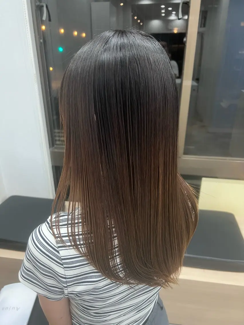 ロング カット 縮毛矯正 Little松山 teruのヘアスタイル