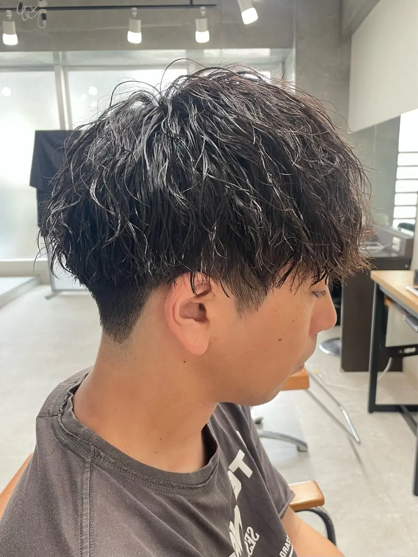 パーマ メンズ カット パーマ トリートメント ヘアセット メンズモテパーマ💙 fuwaのヘアスタイル