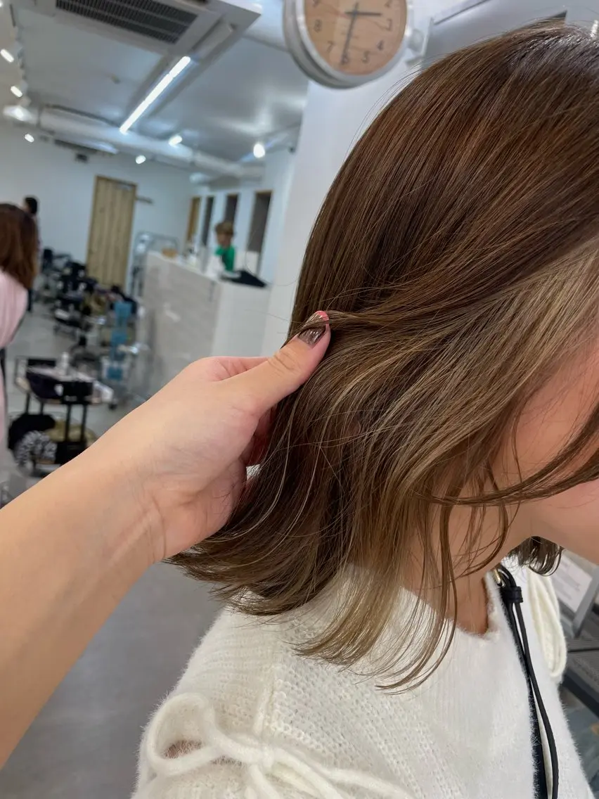 ミディアム カット ヘアカラー トリートメント SUNC/🤎 オオクマ　カナエ🤎のヘアスタイル