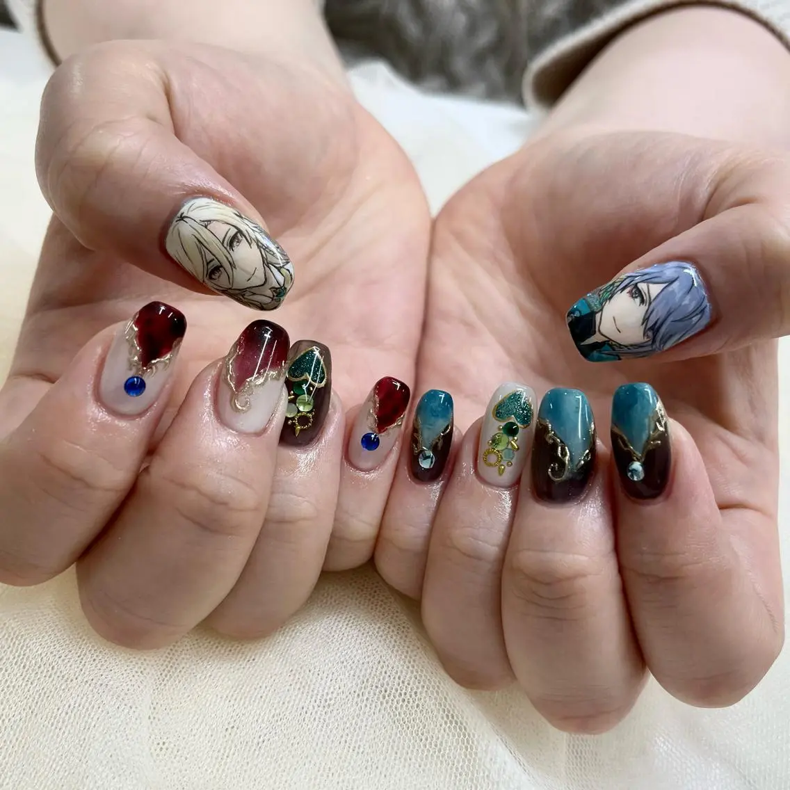 セミロング ハンドネイル 池袋痛ネイル Nok. 渡辺のネイルデザイン