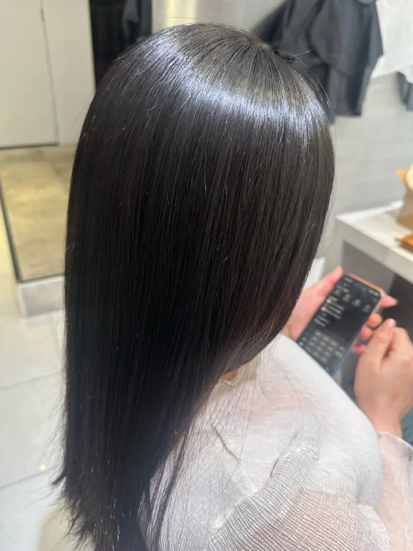 ロング パーマ 縮毛矯正 トリートメント ストレートパーマ 縮毛矯正 矢代 さくらのヘアスタイル