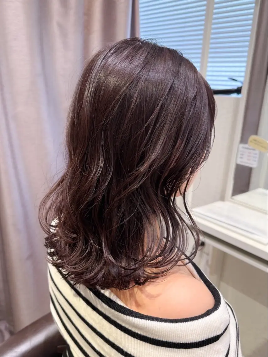 セミロング ヘアカラー 前田 彩衣里のヘアスタイル